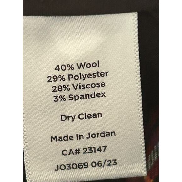 Talbots Hampshire Wool Blend Ankle Pant – 14 Petite – Tartan Plaid - Picture 7 of 7